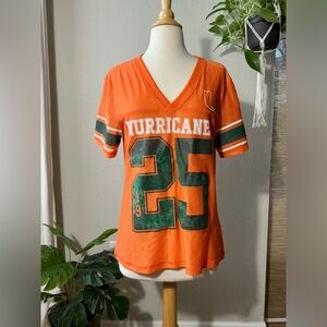 VS Pink Miami Hurricanes vintage jersey top
